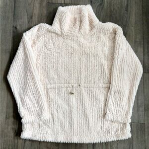 NWT! Women Cupio Chenille Fleece Knit Pullover Small Cream Mock Turtleneck Cozy
